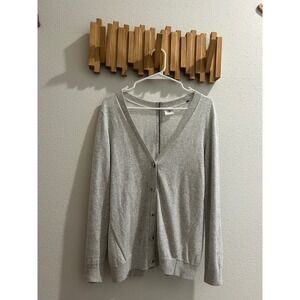 Cabi‎ Womens Gray Button Front Cardigan Sweater Size S Full Zip Back